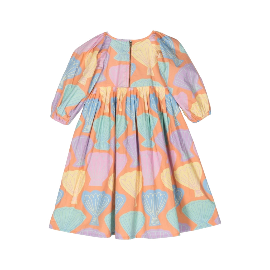 Stella McCartney Kids Shell Print Cotton Flared Dress
