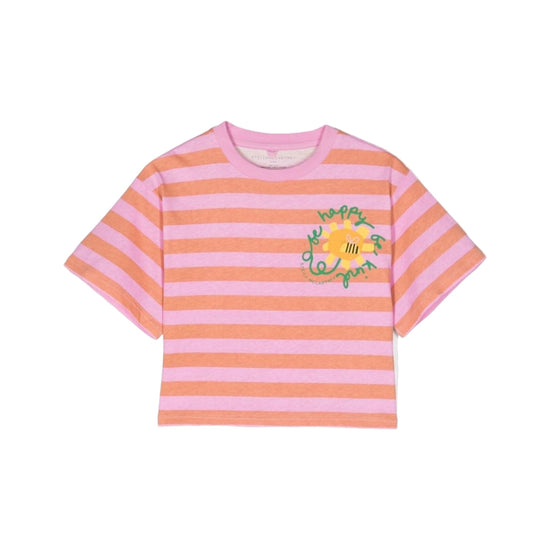 Floral Print Striped T-Shirt