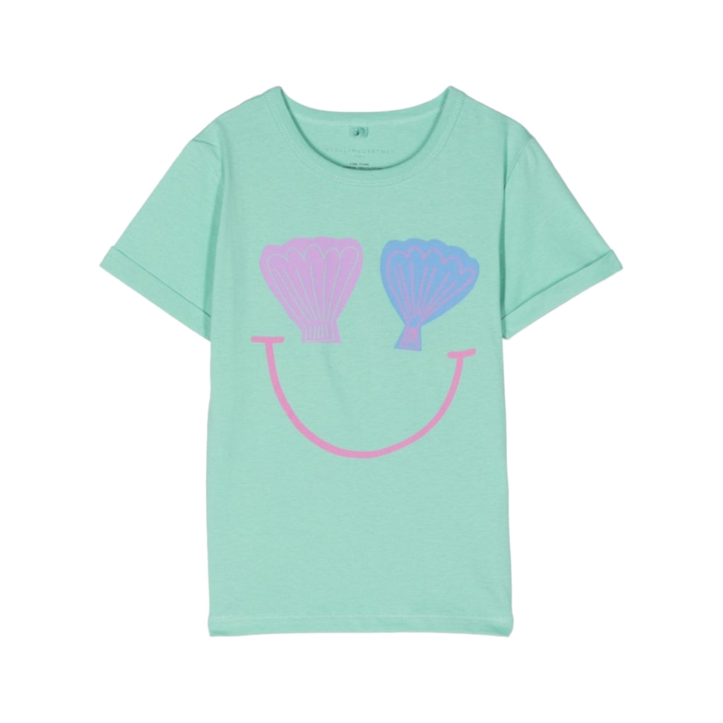 Smiley Face Print Cotton T-Shirt