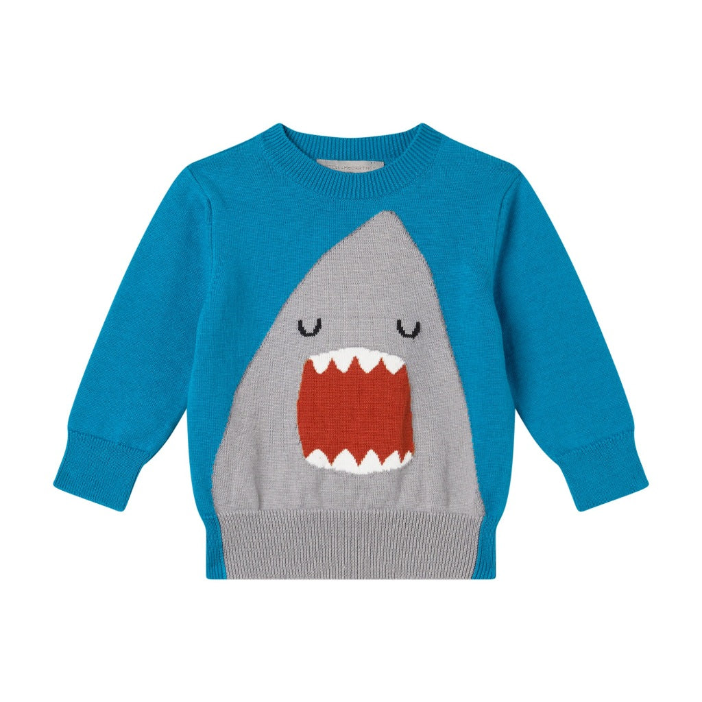 Shark Motif Knitted Jumper