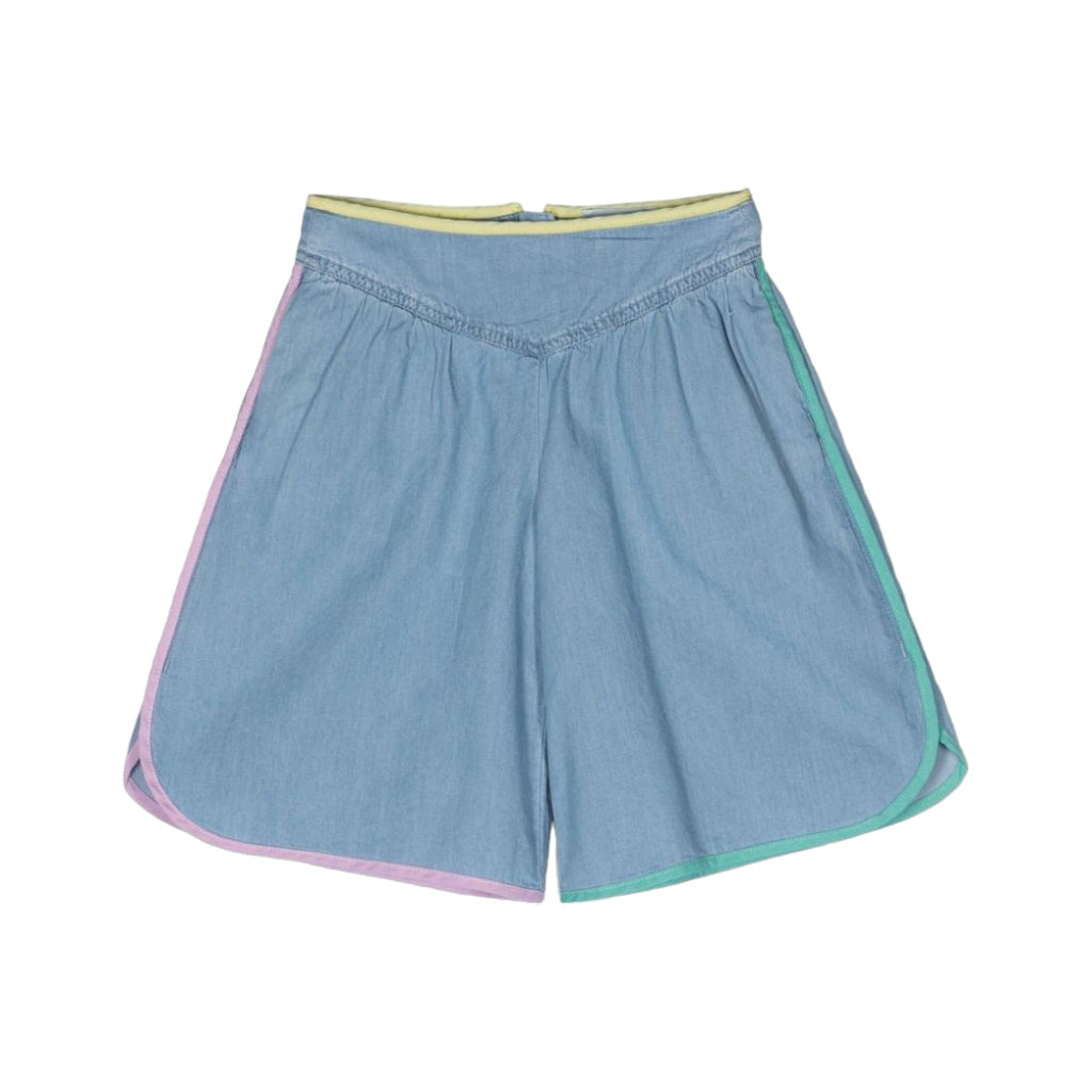 Wide Leg Cotton Shorts