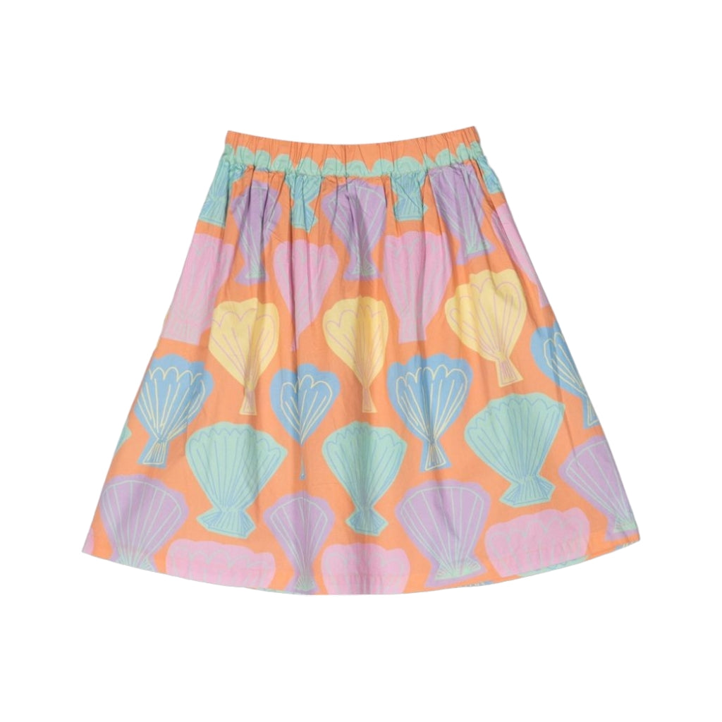 Shell Print Cotton Skirt