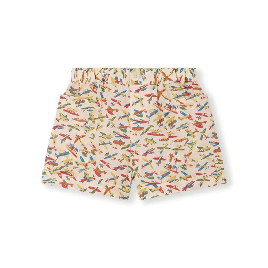 Bonpoint Nateo Graphic Print Cotton Shorts
