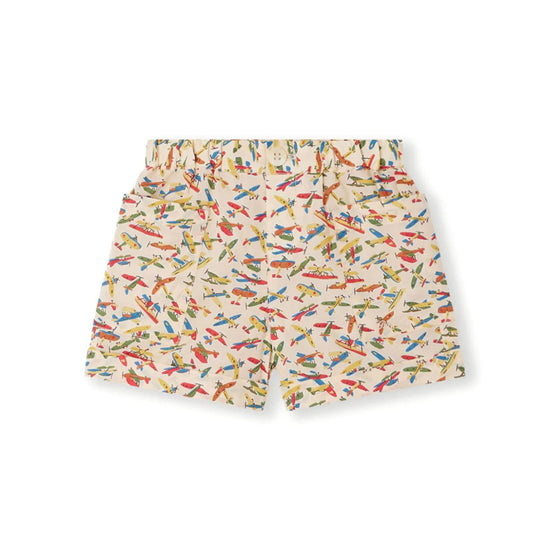 Bonpoint Nateo Graphic Print Cotton Shorts