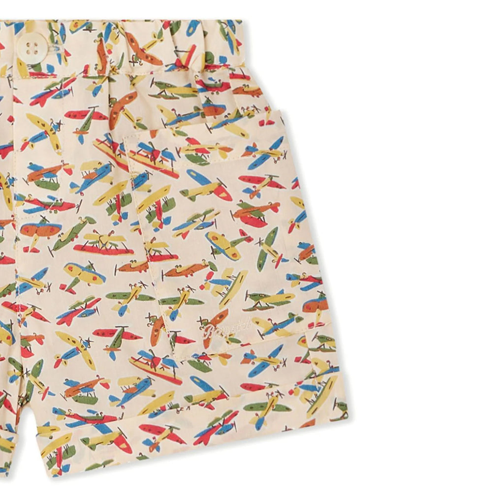 Bonpoint Nateo Graphic Print Cotton Shorts