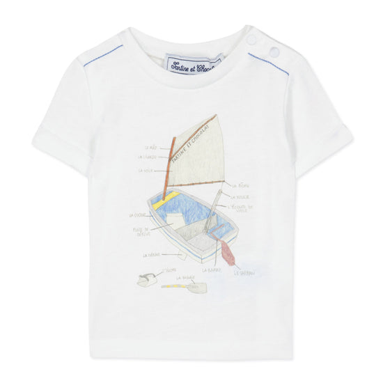 Sail Boat Printed T-shirt