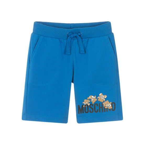 Teddy Bear Print Cotton Shorts