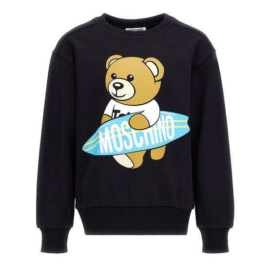 Teddy Bear Print Cotton Sweatshirt