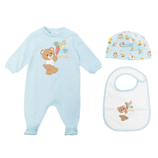 Teddy Bear Print Babygrow Set (Set Of Three)