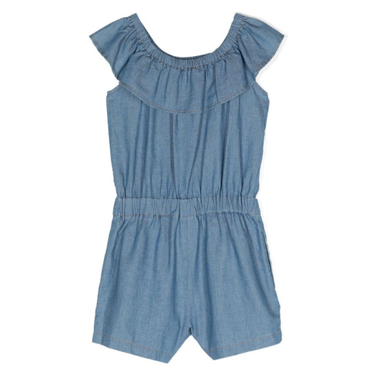 Teddy Bear Embroidered Playsuit