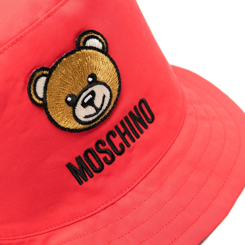 Teddy Bear Motif Bucket Hat