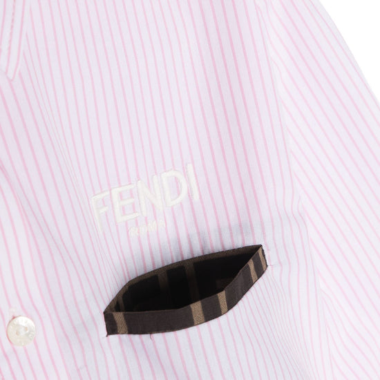 Logo-Embroidered Striped Shirt