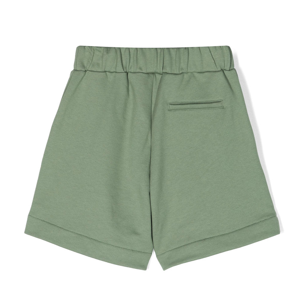 Fendi Kids Logo Embroidered Cotton Shorts