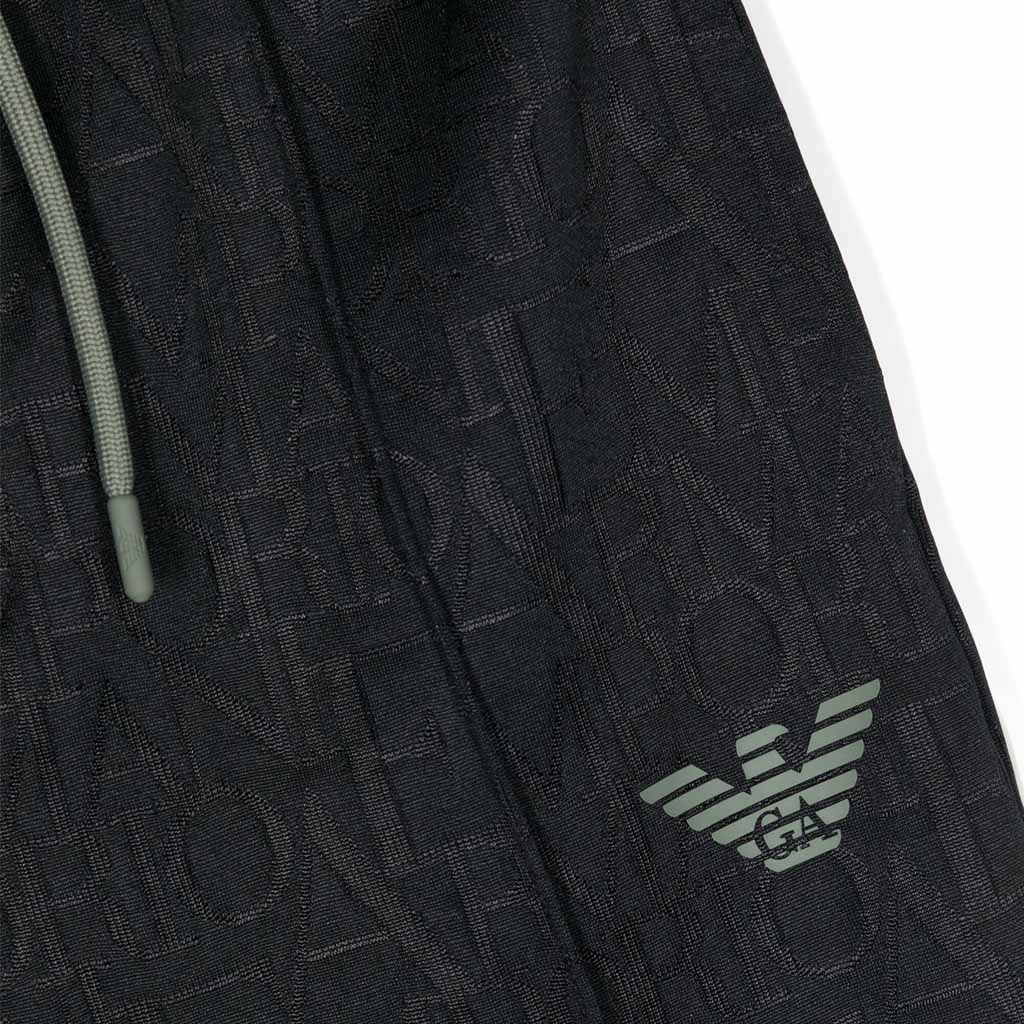 Emporio Armani Junior Logo Jacquard Side Stripe Shorts