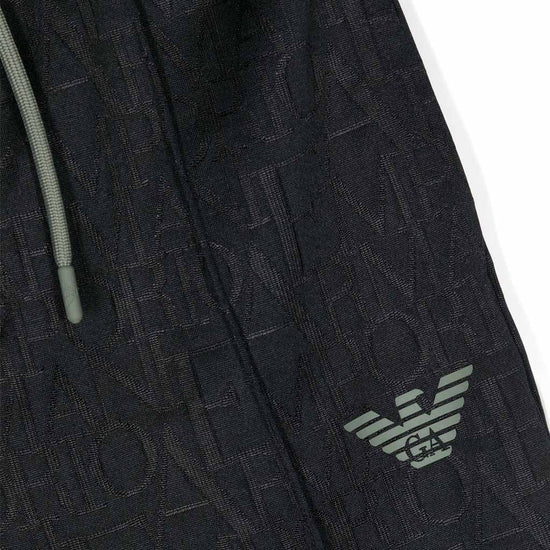 Emporio Armani Junior Logo Jacquard Side Stripe Shorts