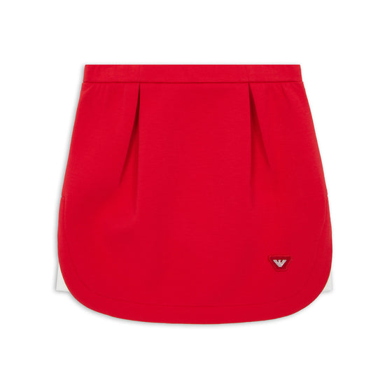 Logo Embroidered Jersey Skirt
