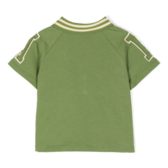 Emporio Armani Junior Logo Appliqué Cotton Polo Shirt
