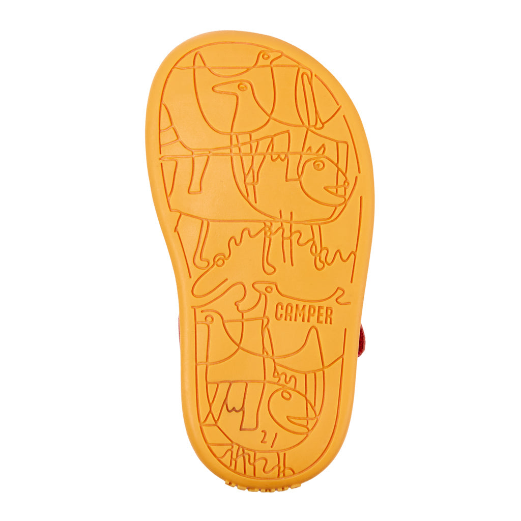 Camper For Kids Printed Velcro Strap Sandals