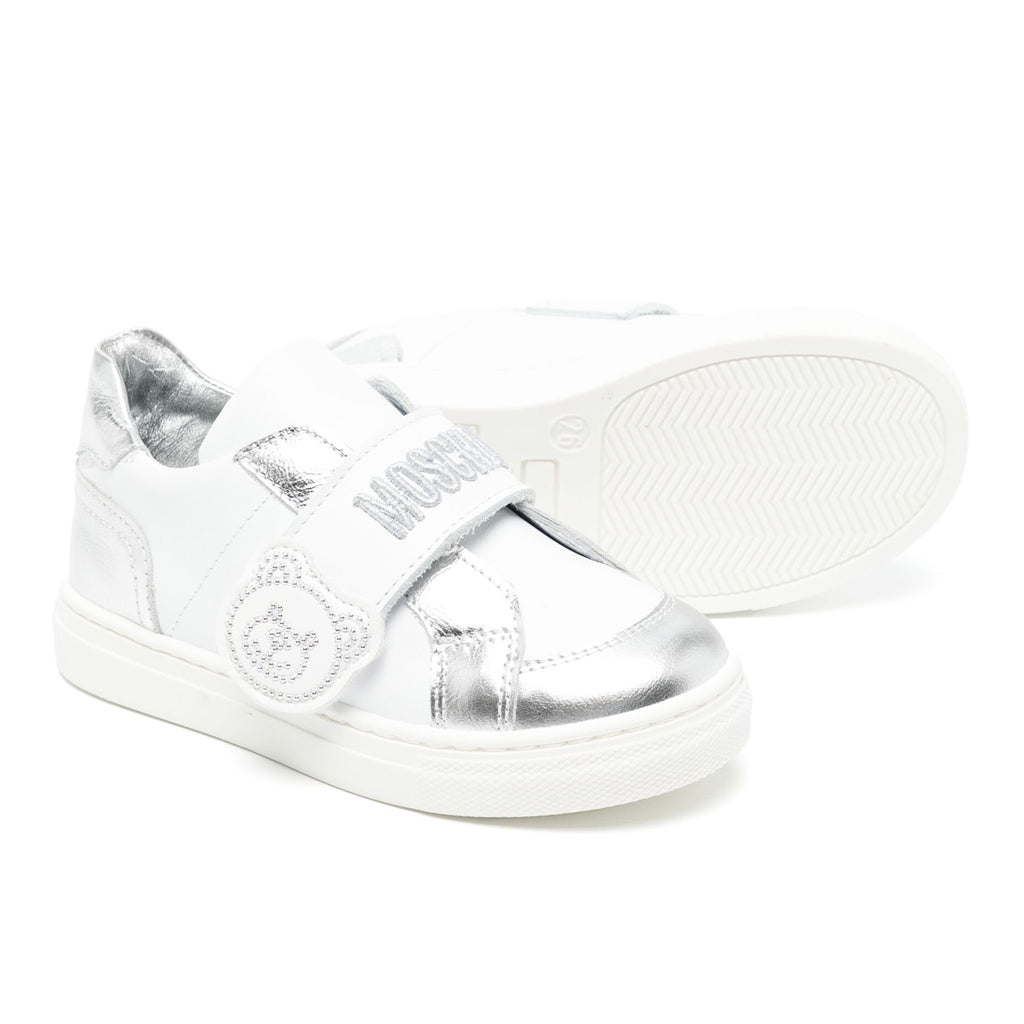 Leather Velcro-Strap Low Sneakers