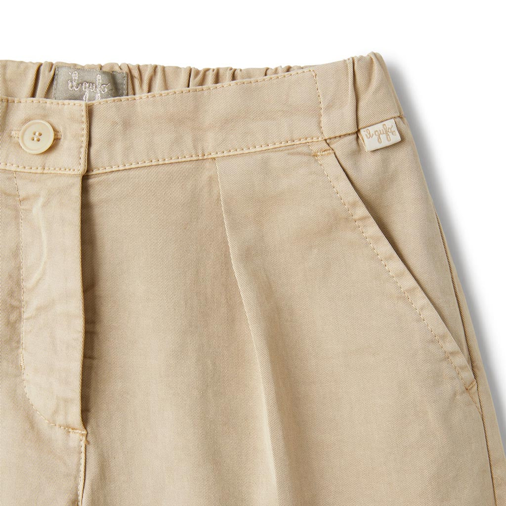 Pleated Cotton Bermuda Shorts