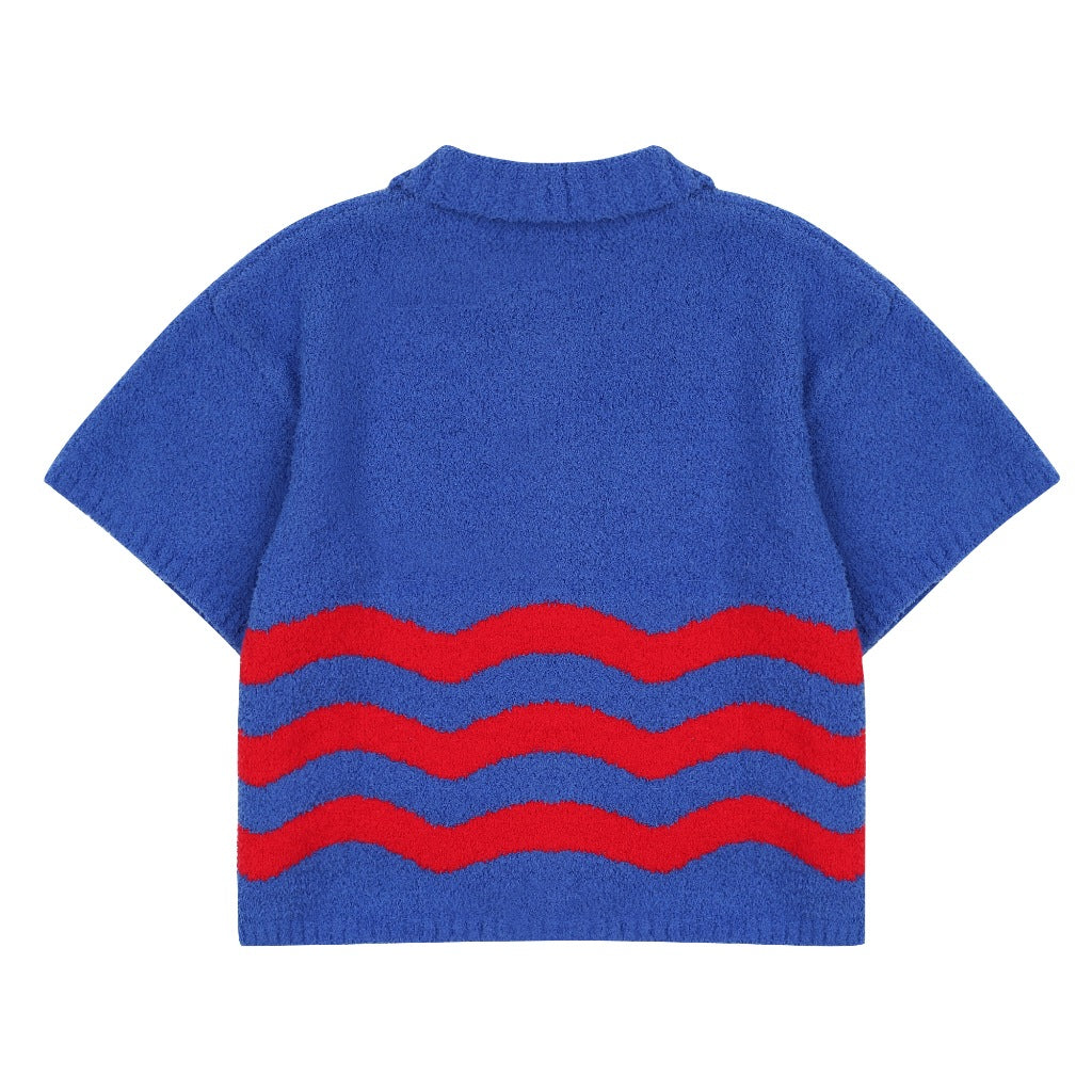 Wave Knit Polo Shirt