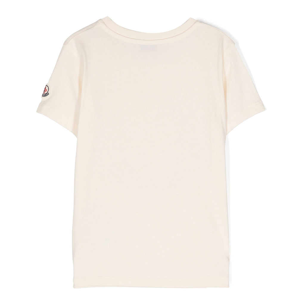 Moncler Enfant Logo Embroidered Cotton T-shirt