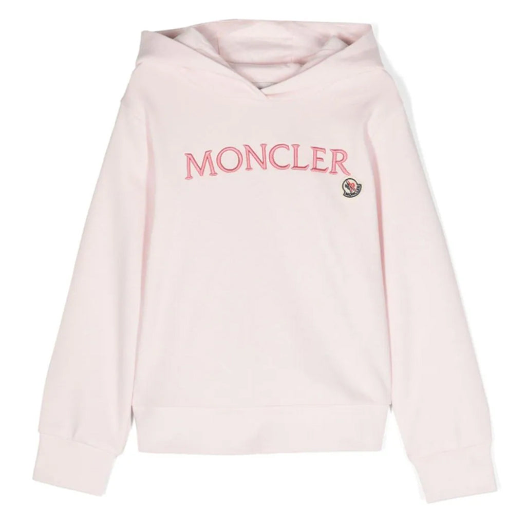 Moncler Enfant Embroidered Logo Cotton Hoodie