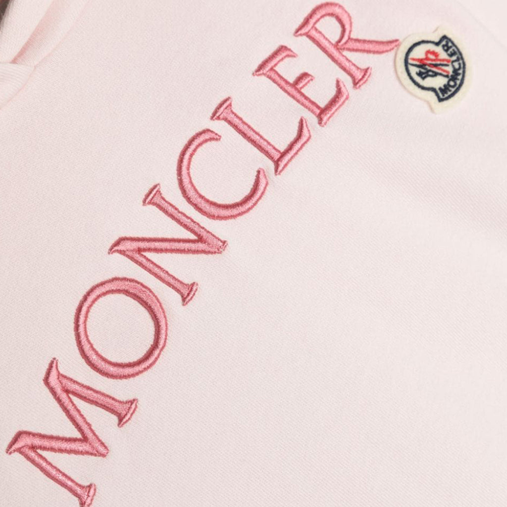 Moncler Enfant Embroidered Logo Cotton Hoodie