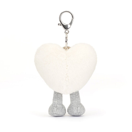 Amuseable Cream Heart Bag Charm