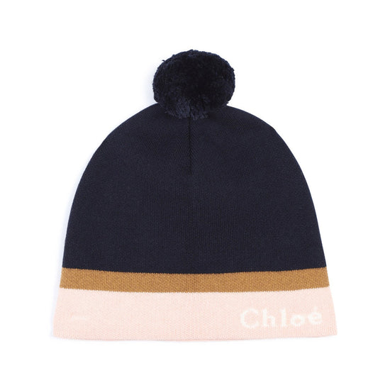 Intarsia Knit Logo Beanie