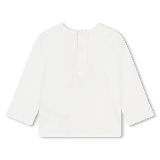 Chloé Kids Rose Print Long Sleeve T-shirt