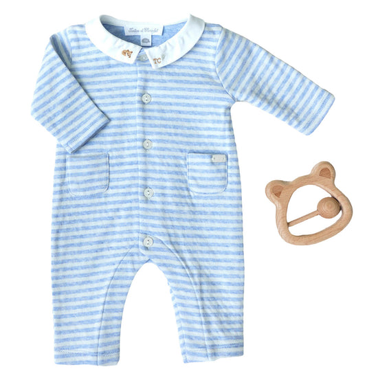 Tartine Et Chocolat Stripe Collared Romper