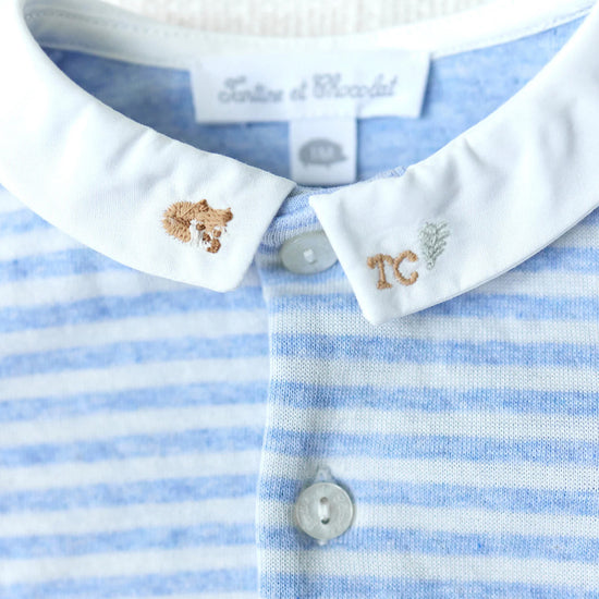 Tartine Et Chocolat Stripe Collared Romper