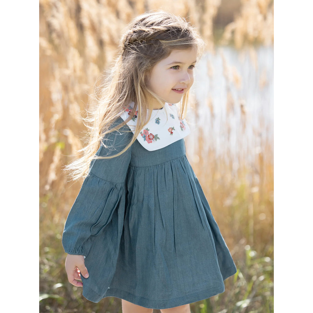 Tartine Et Chocolat Chambray Floral Dress