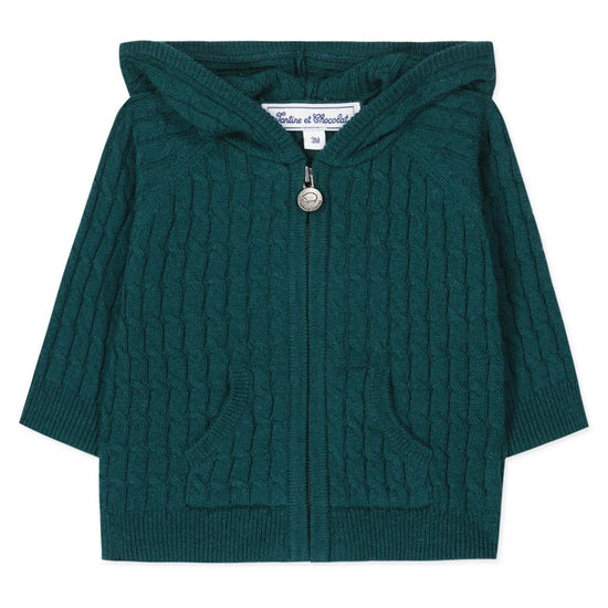 Zip Up Wool Cashmere Mix Cardigan