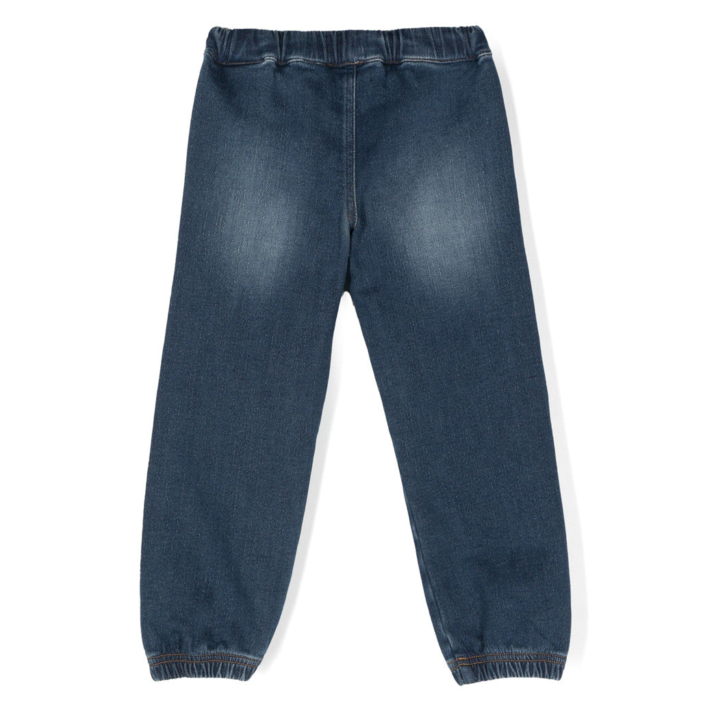 Palm Angels Kids Track Denim Fleece Joggerpant