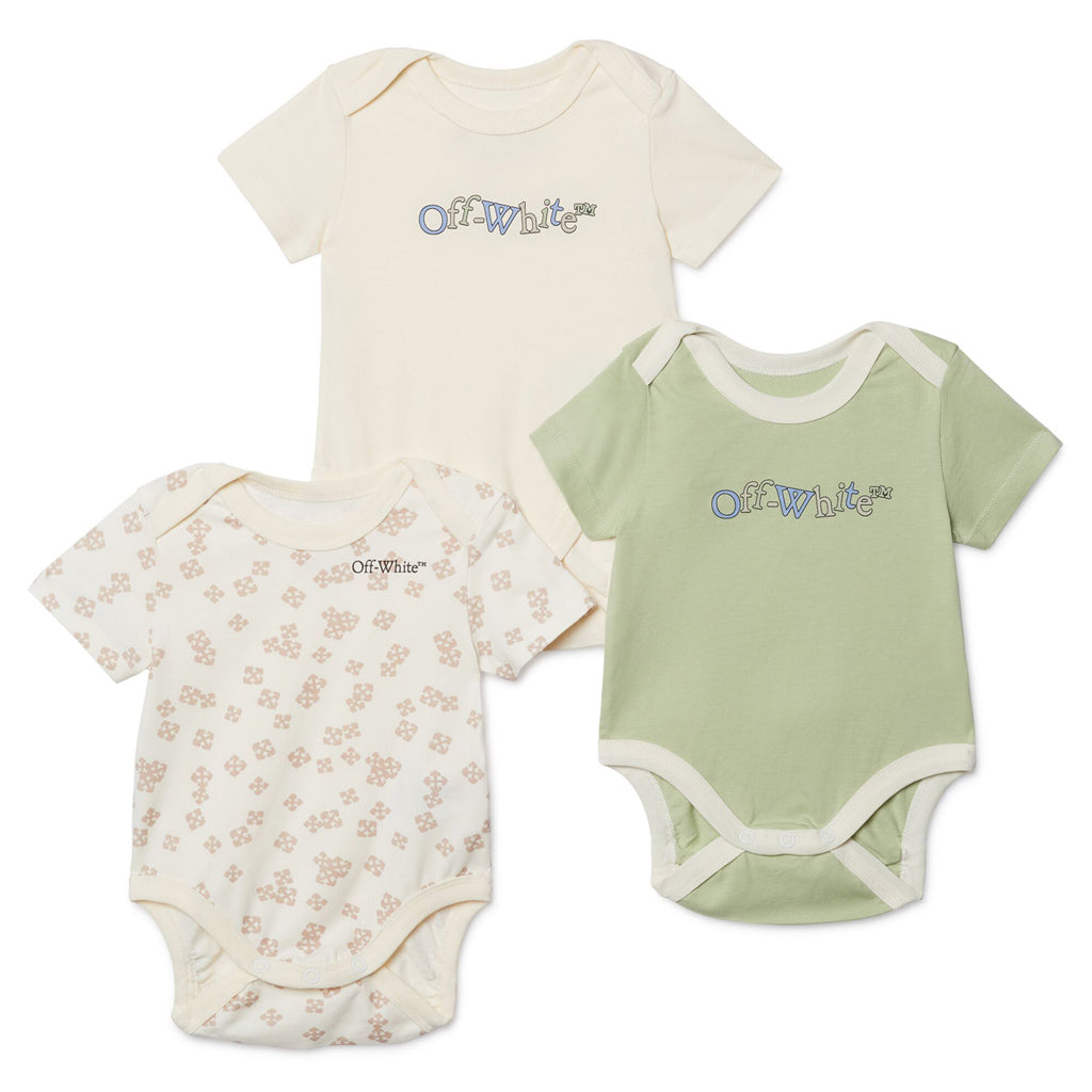 Off-White Kids Bookish Crazy 3-Pack Body