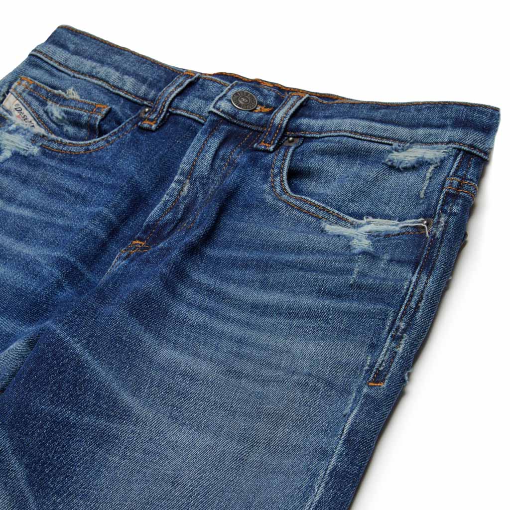 Diesel Kids Stone Washed Straight Fit Jeans