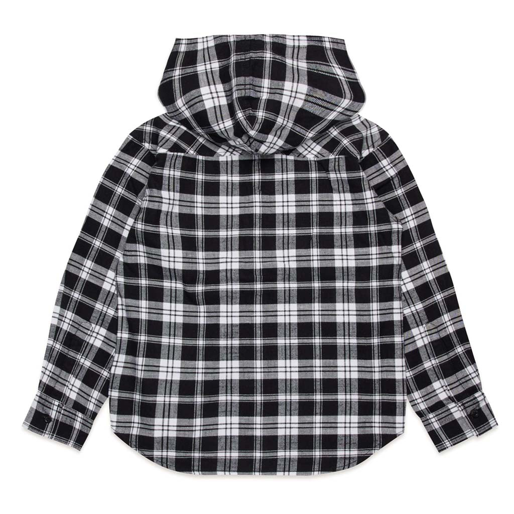 Diesel Kids Plaid Hooded Shirt