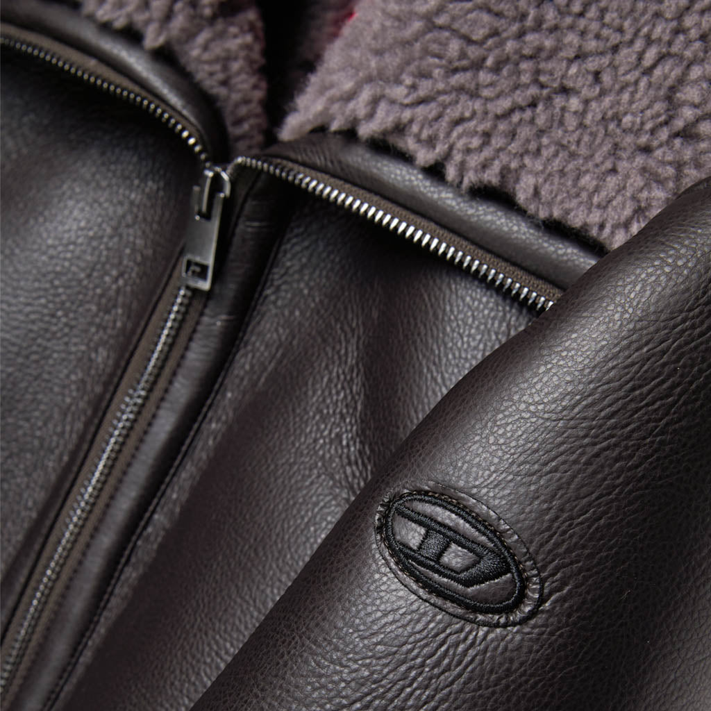 Diesel Kids Faux Shearling Biker Jacket
