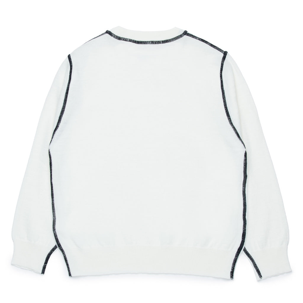 MM6 Kids Wool-Blend Pullover With Overlock Seams