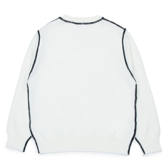 MM6 Kids Wool-Blend Pullover With Overlock Seams