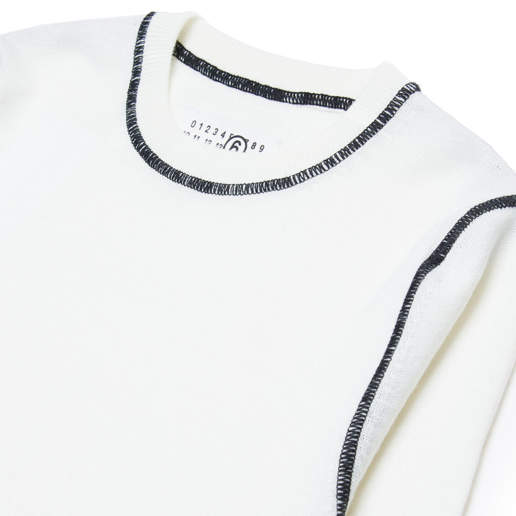 MM6 Kids Wool-Blend Pullover With Overlock Seams