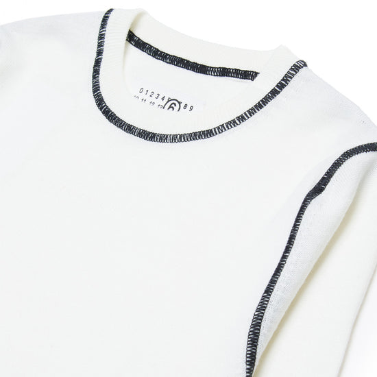 MM6 Kids Wool-Blend Pullover With Overlock Seams