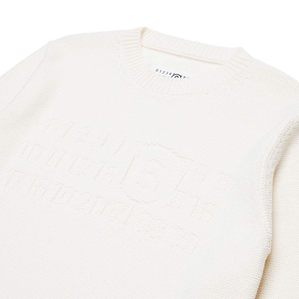 Intarsia Knit Logo Crew Neck Jumper