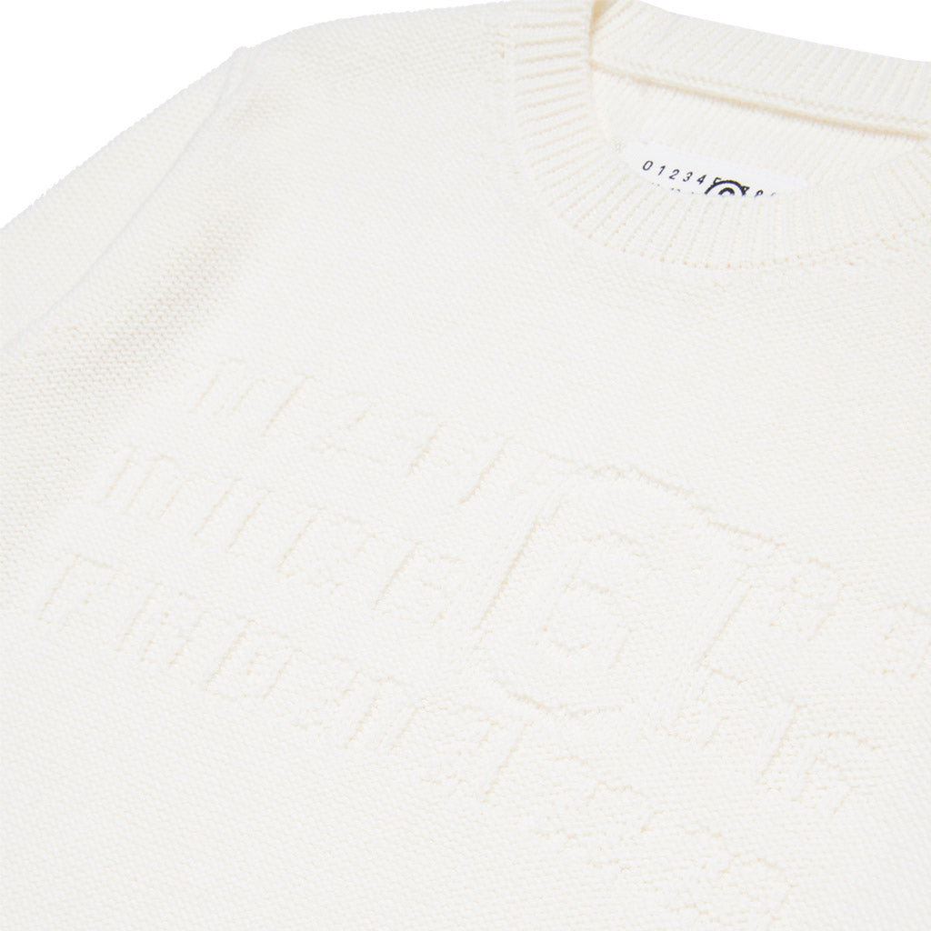 Intarsia Knit Logo Crew Neck Jumper