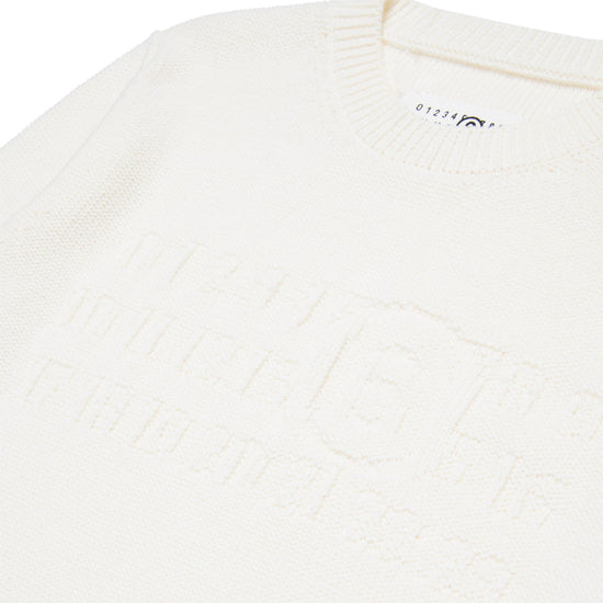 Intarsia Knit Logo Crew Neck Jumper