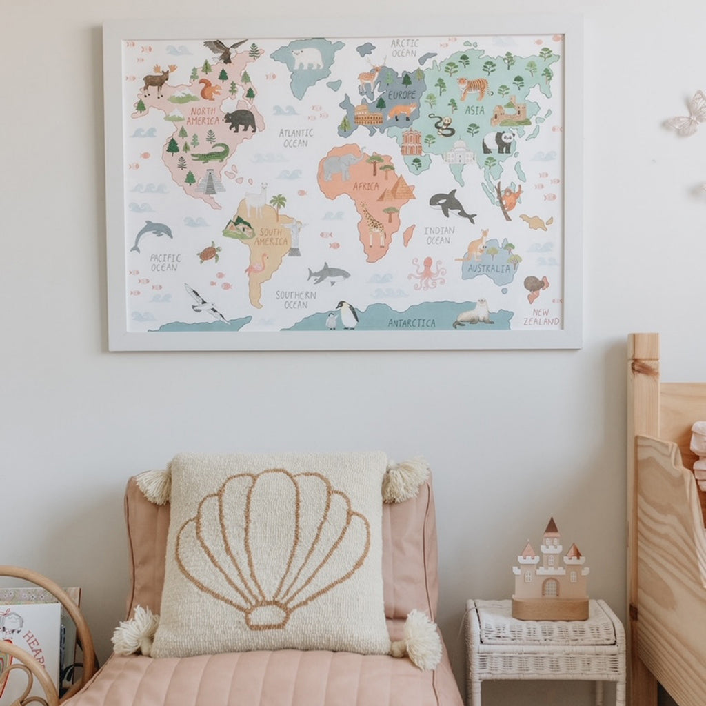 Mindful & Co Kids World Map Print