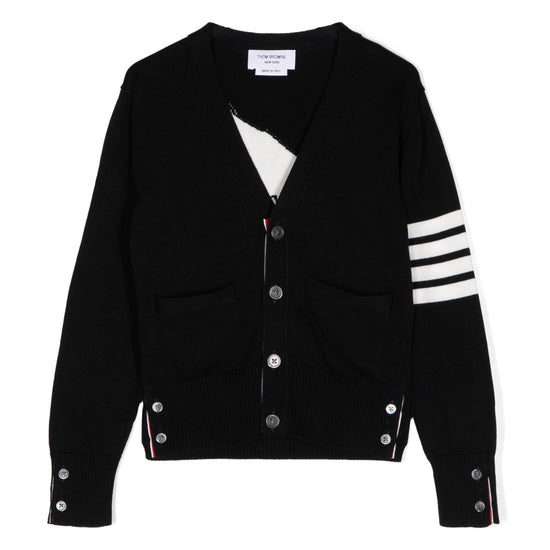 Thom Browne Kids Raven Back Knit Cardigan