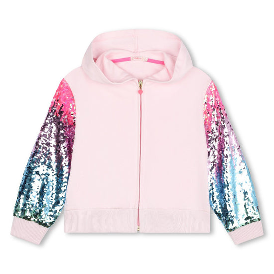 Sequin Sleeve Sweat Jacket